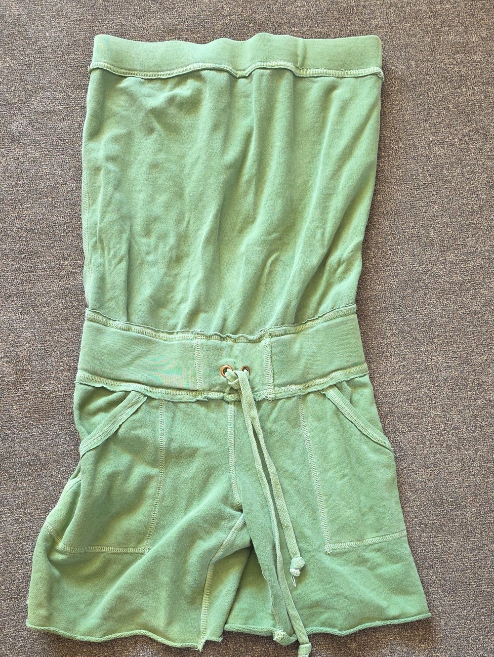 Joie vintage Y2K-style, sage green strapless romper